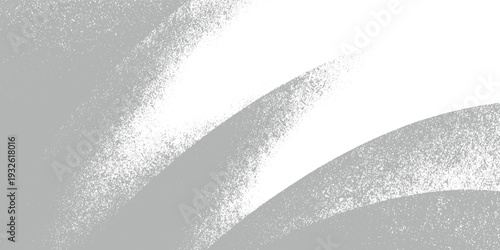 Abstract speckled grey and white curved bands with granular texture