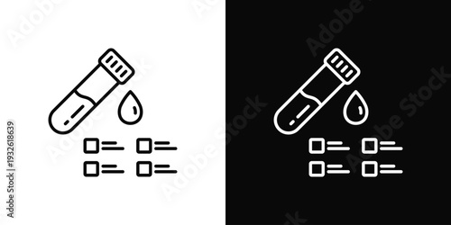Blood Sample Icon In Black And White Style