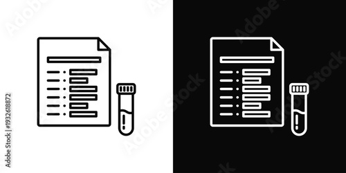 Complete Blood Count Icon In Black And White Style