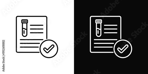 CBC Test Icon In Black And White Style