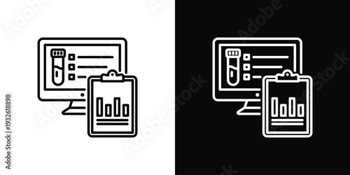 CBC Analysis Icon In Black And White Style