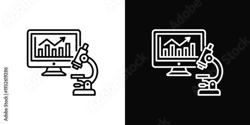 Laboratory Analysis Icon In Black And White Style