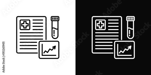 Clinical Diagnostics Icon In Black And White Style