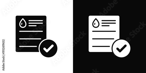 Blood Results Icon In Black And White Style