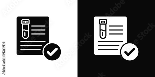 CBC Test Icon In Black And White Style