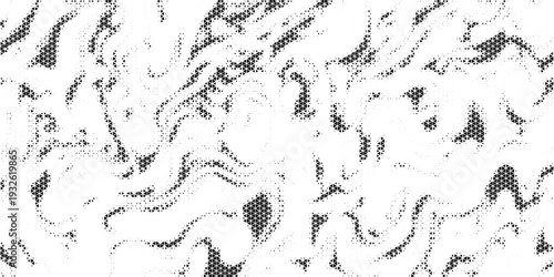 Fading triangle halftone texture gradient pattern. Abstract diagonal geometric background. Tech mosaic triangular halfton gradation. Vector vanishing corner arrow wallpaper for banner, booklet, poster