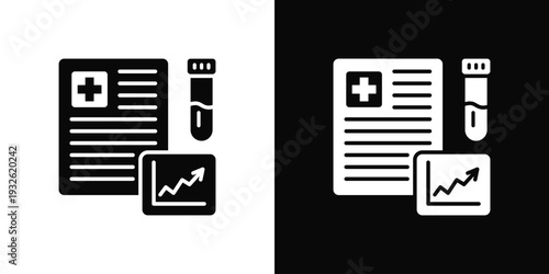 Clinical Diagnostics Icon In Black And White Style