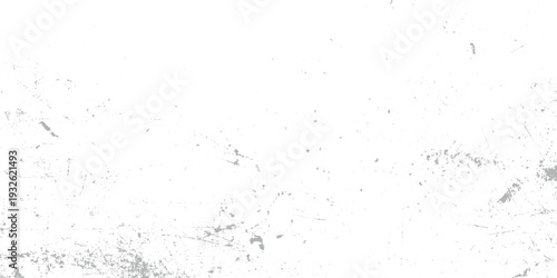 White background with subtle grey scratches and speckles creating a distressed texture