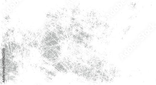 White surface with dense grey scratches and speckles creating a distressed texture grunge