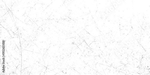 White background with fine grey scratches and speckles creating a distressed texture effect