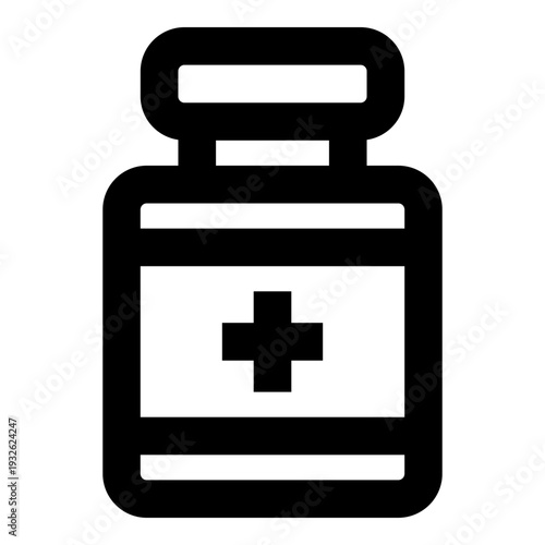 First aid kit icon for emergency medical care and health