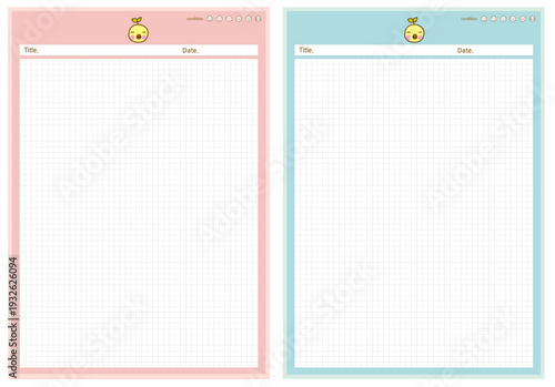 memo paper,notebook, memo illustration sheet3