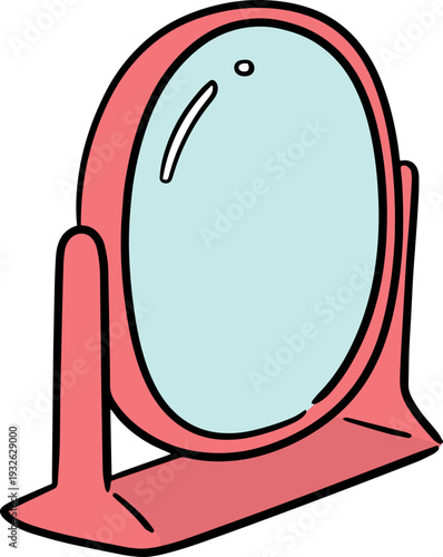 Hand drawn illustration of mirror