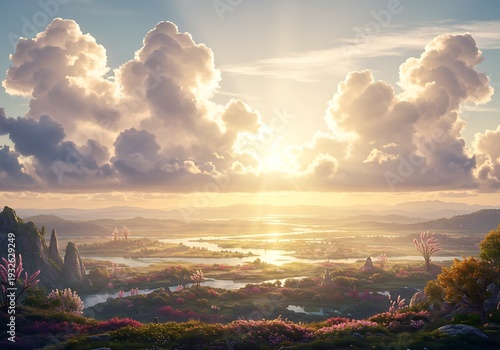 Wallpaper Mural Sunlit Kingdom's Dawn Torontodigital.ca