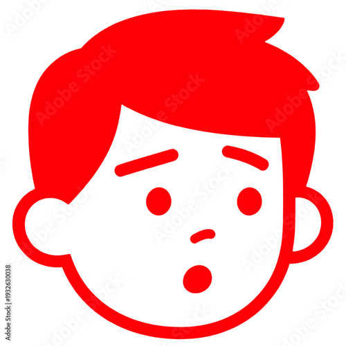 Confused Boy Avatar Emoji Illustration