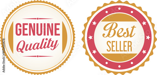 Genuine quality and best seller badges