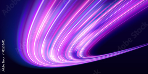Bright white speed trail with smooth gradient glow and subtle motion blur, suitable for futuristic digital layouts and abstract racing backgrounds. vector
