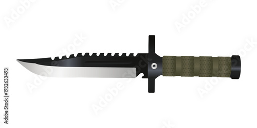 Tactical combat knife military bayonet illustration