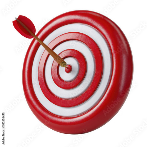 3d dartboard game realistic rendering with arrow hitting bullseye game aim