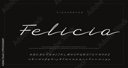 letter design with signature font style 