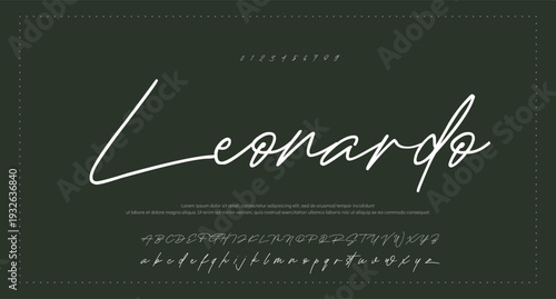 letter design with signature font style 
