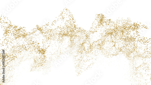 光り輝く金の粒子が飛び散るイラスト