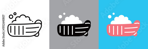 ベビーバスのシンプルなアイコン