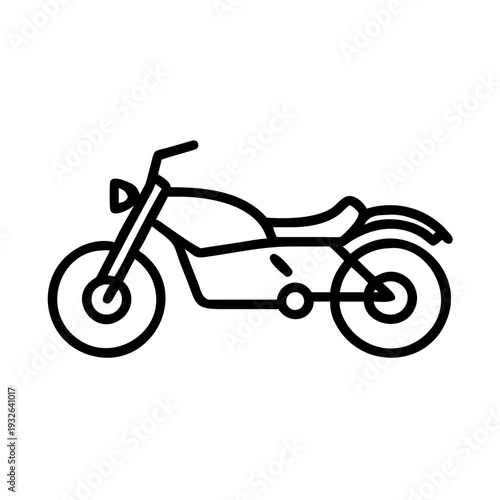 Motorcycle outline vector illustration for motorbike enthusiasts and motorcycle repair shop designs and icons