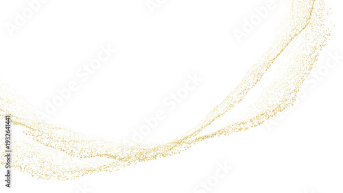 光り輝く金の粒子が飛び散るイラスト