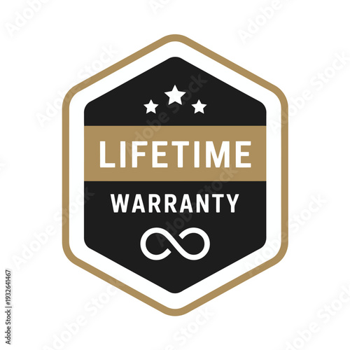 Lifetime warranty vector symbol illustration