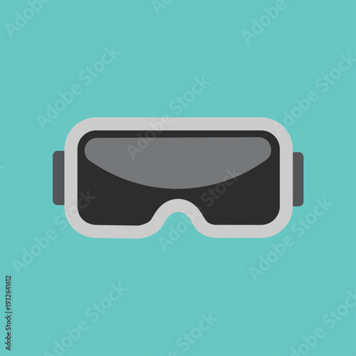 VR Goggles Icon Vector Illustration – Virtual Reality Headset Glasses Isolated