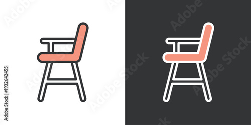 ベビーチェアのシンプルなアイコン