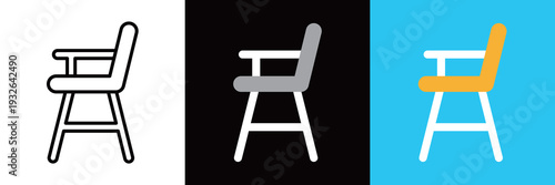 ベビーチェアのシンプルなアイコン