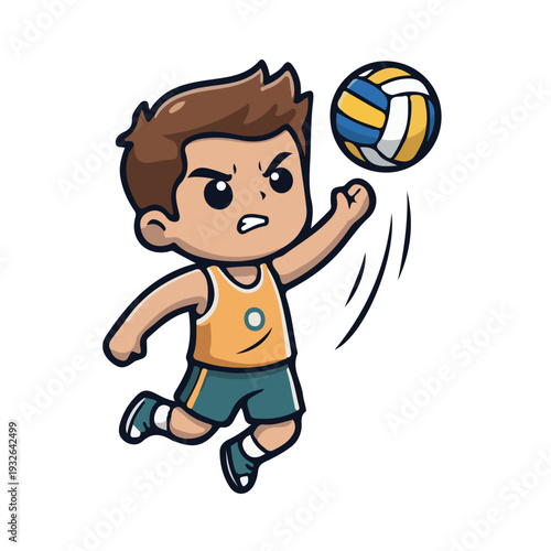 Boy Playing Volleyball