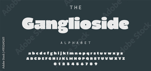 Digital modern alphabet font. Creative abstract urban, futuristic, fashion, sport, minimal technology typography.  Simple vector illustration with number