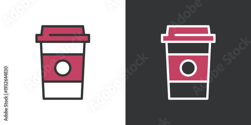 カフェのドリンクカップアイコン