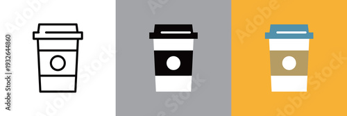 カフェのドリンクカップアイコン