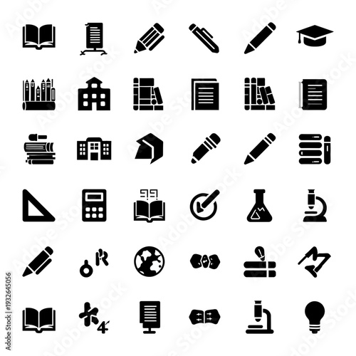 Education and School Icons - Vector Graphics