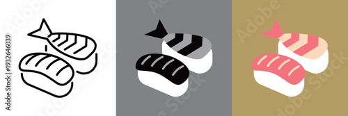 シンプルなお寿司アイコン