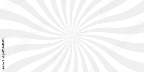 Abstract white and gray retro with sunburst pattern design. Vintage sunrays illustration swirl grunge spiral line. sun beam vector banner design and comic burst gradient concept pattern.