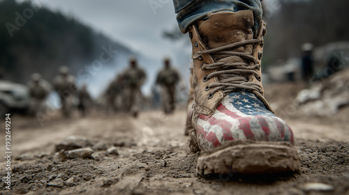 Patriotic Footsteps: A lone...