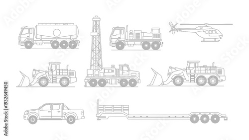 Diverse Transport Collection: A comprehensive set of detailed transport vehicles, offering a versatile range of choices for various applications, each rendered with meticulous precision.