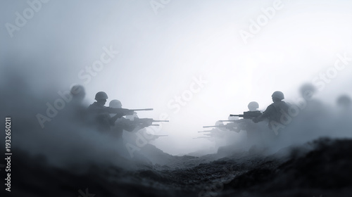 Silent March: Soldiers adva...