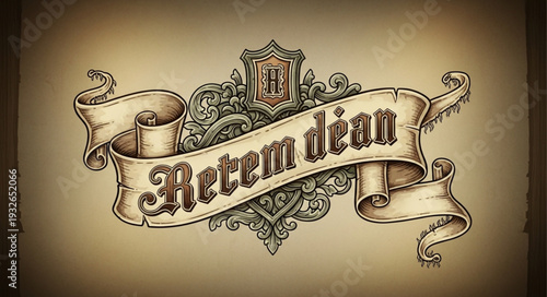 Elegant banner design with the name Retem dean, perfect for branding and artistic projects.