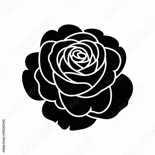 A serene floral illustration of a mystical feminine face embedded within a rose, depicted in a delicate line art style from a front viewpoint.