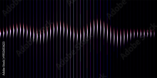 Abstract Digital EQ Music Equalizer. Sound Wave Design Element. Speaking Sound Wave Vector Illustration. Artificial Intelligence AI Assistant Voice Visualization.