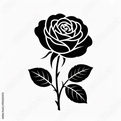 Mystical feminine face intertwined with floral line art and leaves in a surreal illustration from a frontal viewpoint