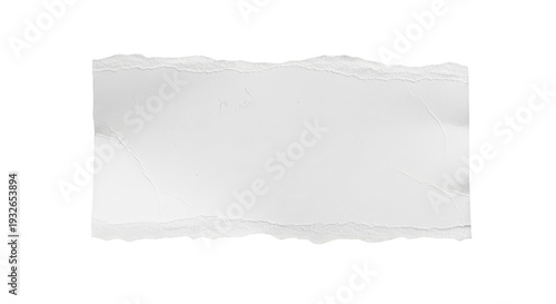 Wallpaper Mural Torn white paper sheet with rough ragged edges textured surface isolated on transparent background for design Torontodigital.ca