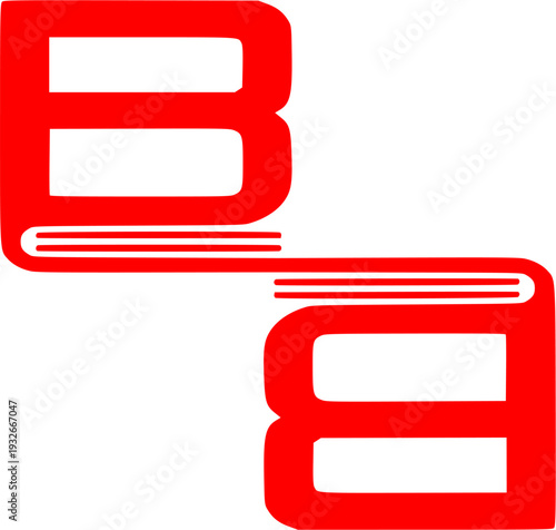 This flat, bold design is perfectly suited for libraries, bookstores, publishing houses, educational apps, and literacy programs.