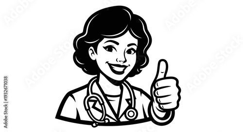 Female Doctor Giving Thumbs Up Gesture 3.